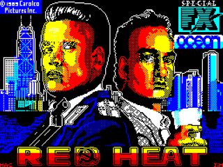 Red Heat title screen for ZX Spectrum